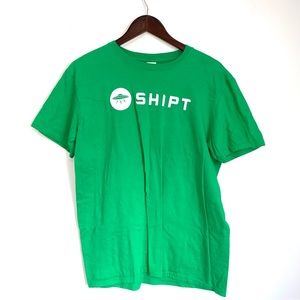 GILDAN Adult Unisex L 100% Cotton Green Shipt Grocery Short Sleeve TShirt HH9